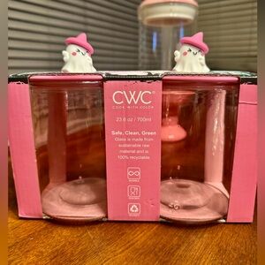 Pink ghost with Cowboy Hats Canister Set